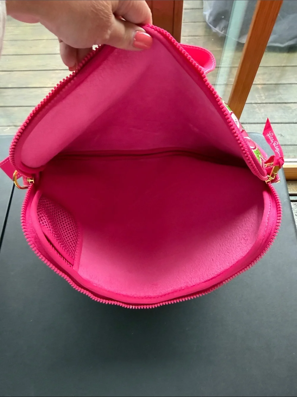 Lilly Pulitzer Pink Floral Laptop Sleeve with Shoulder Strap